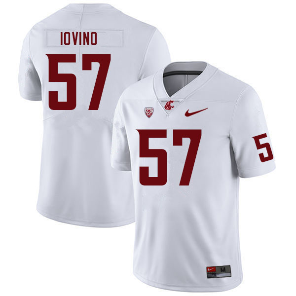 Washington State Cougars #57 Giovanni Iovino College Football Jerseys Sale-White
